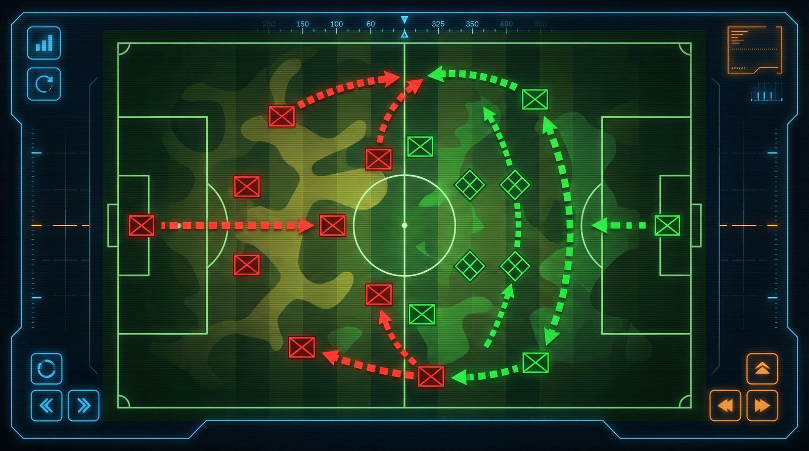 乐球直播战术分析界面 - jinnianhuitiyu 赛事数据可视化